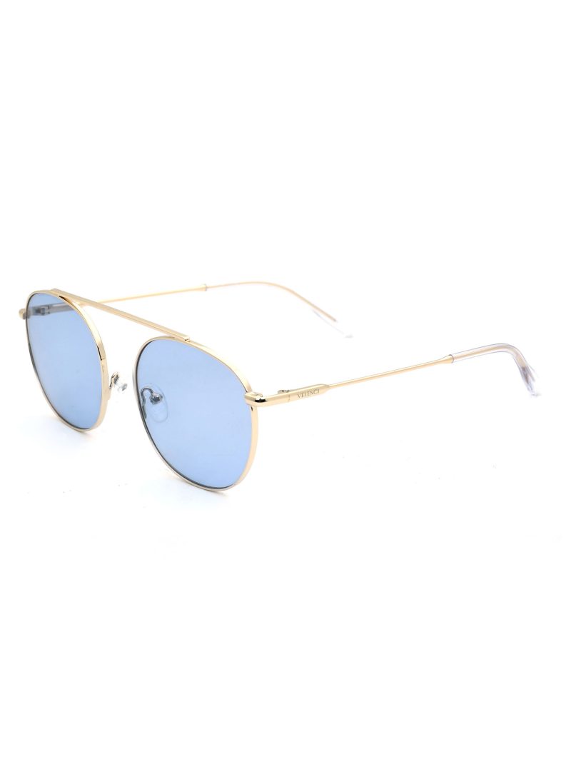 Velenci Gold Round Sunglasses - Image 2