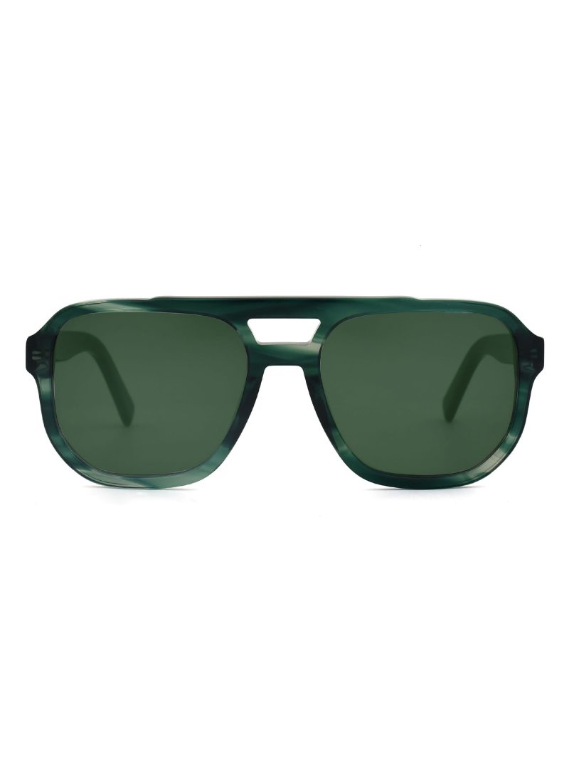 Velenci Green Aviator Sunglasses