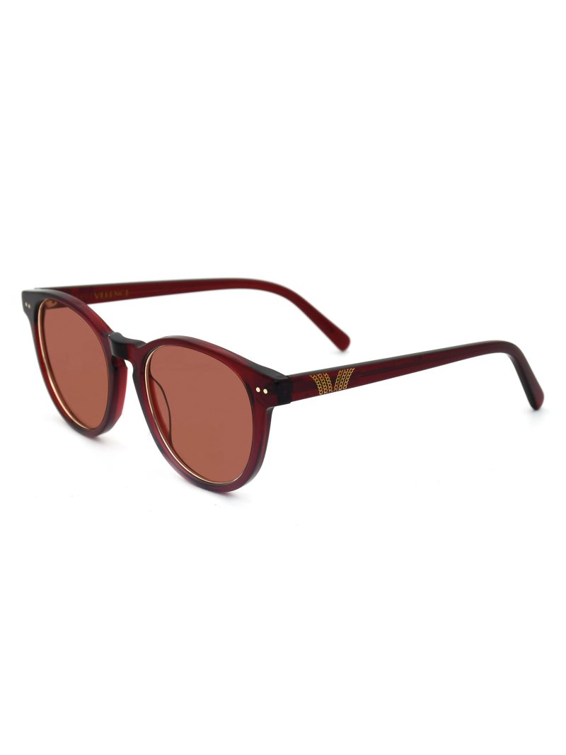 Velenci Red Round Sunglasses - Image 2