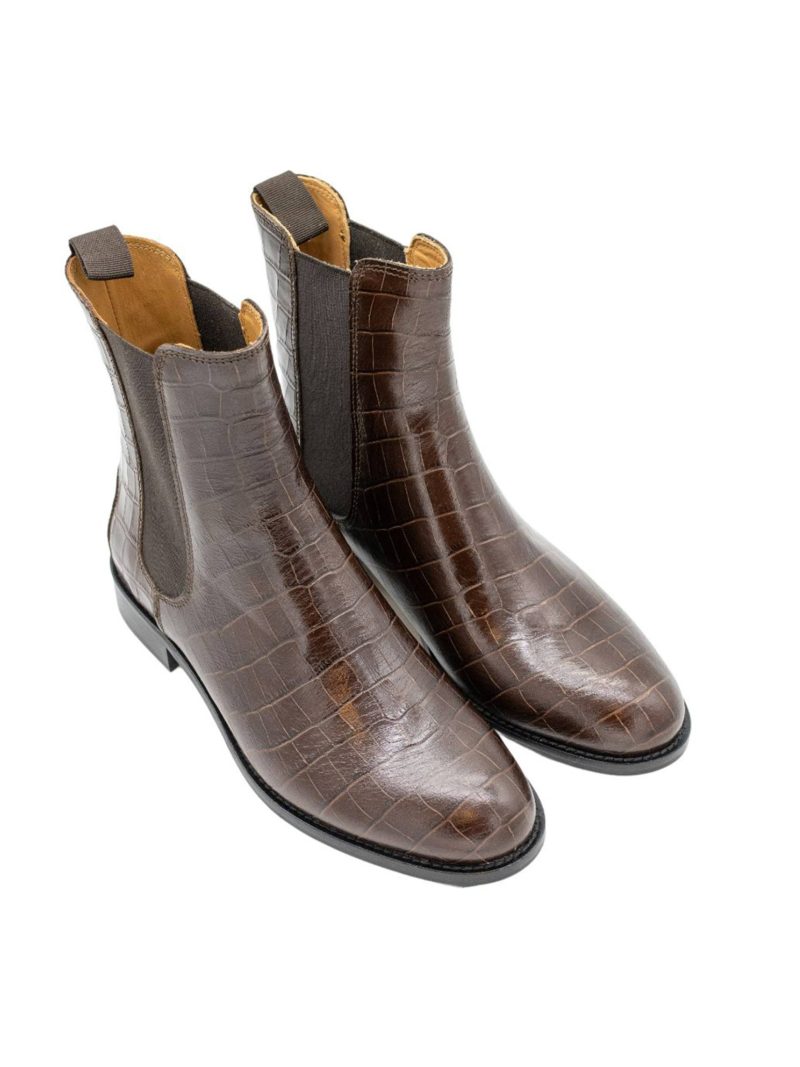 Bellas Brown Flat Boot - Image 2