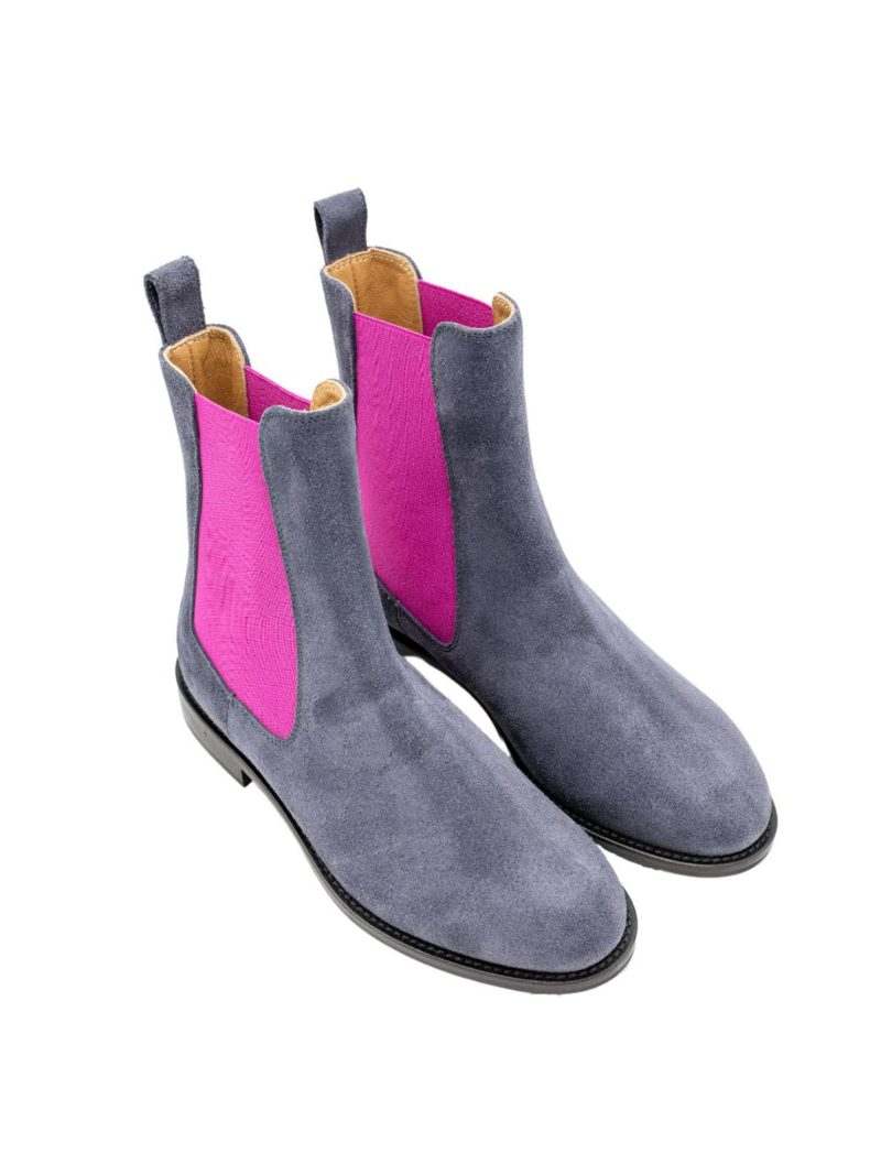 Bellas Grey Flat Boot - Image 2