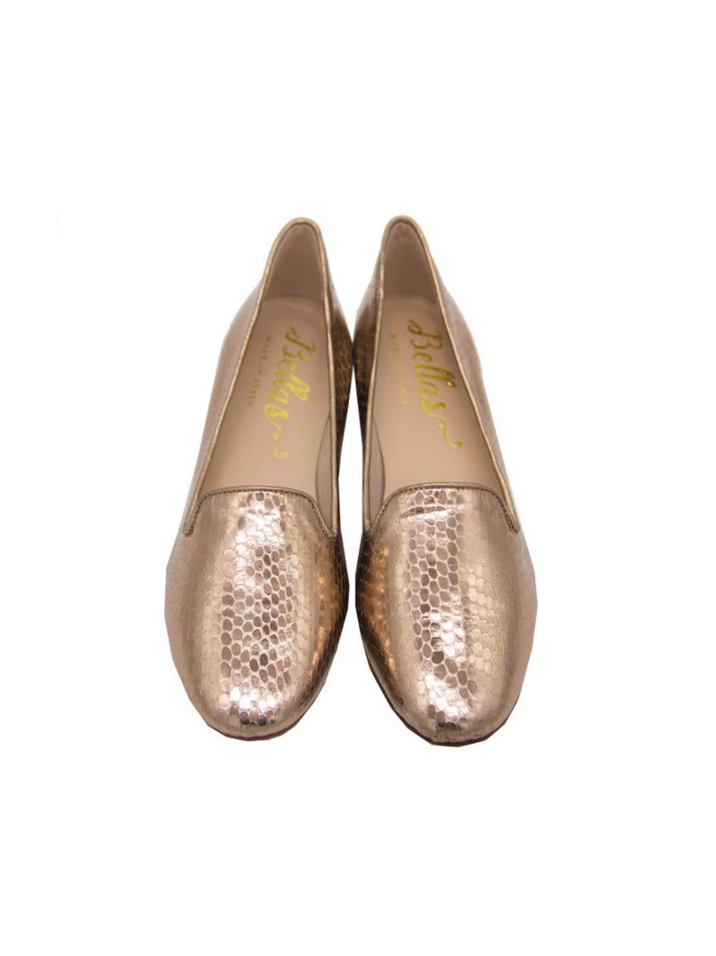 Bellas Bronze Loafers Flat - Image 2
