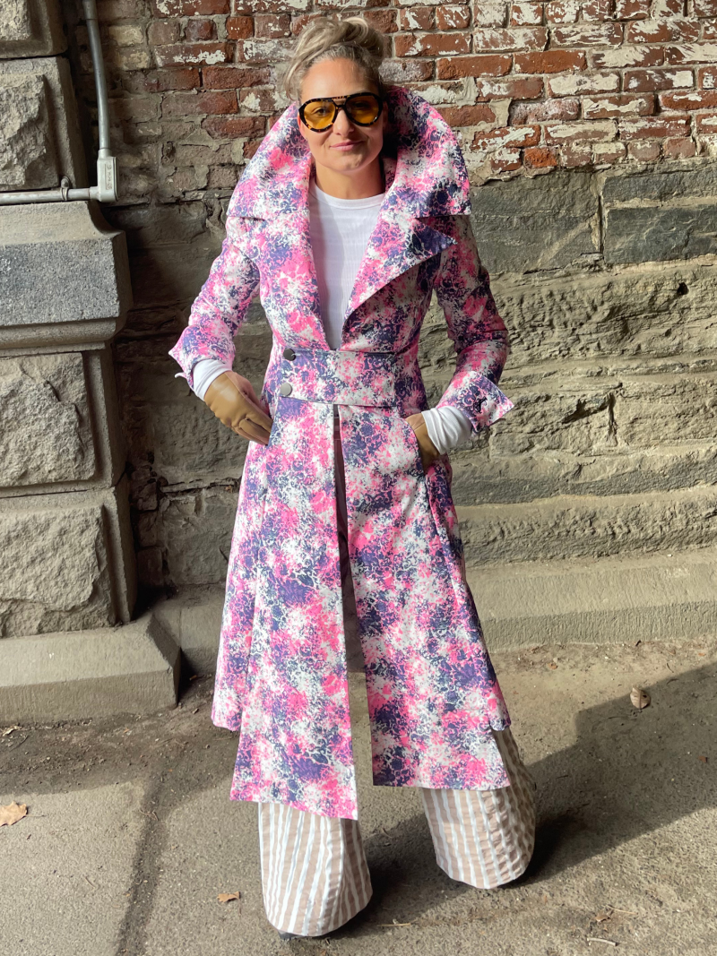 Liz Skorsis Pink Knee Length Coat/Outerwear - Image 2