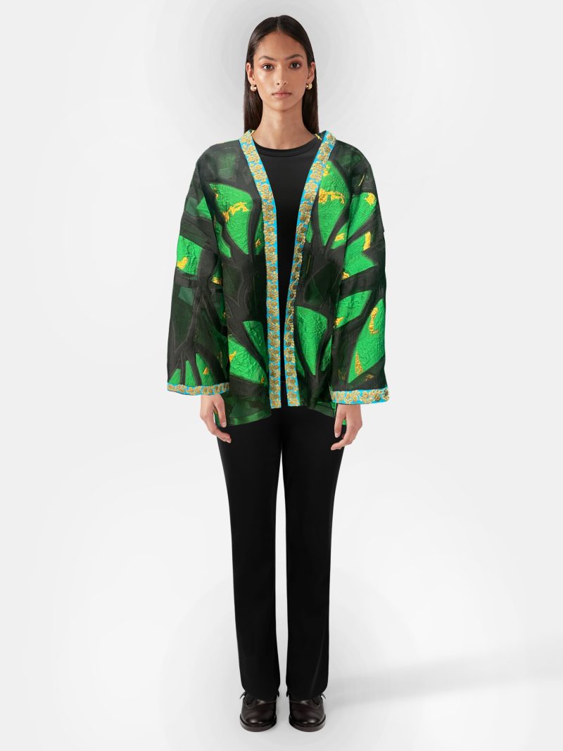 Bobo Marché Kimono Jacket - Emerald Baroque - Image 2