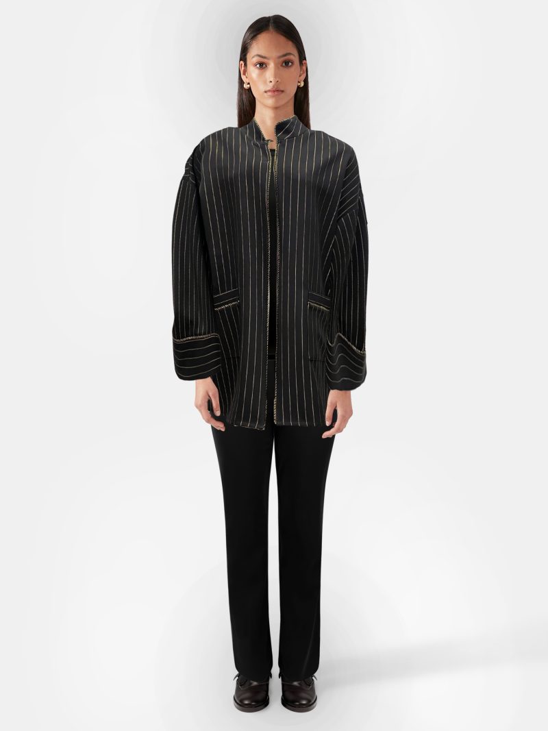 Bobo Marché Kimono Jacket With Gold Stripes - Image 2