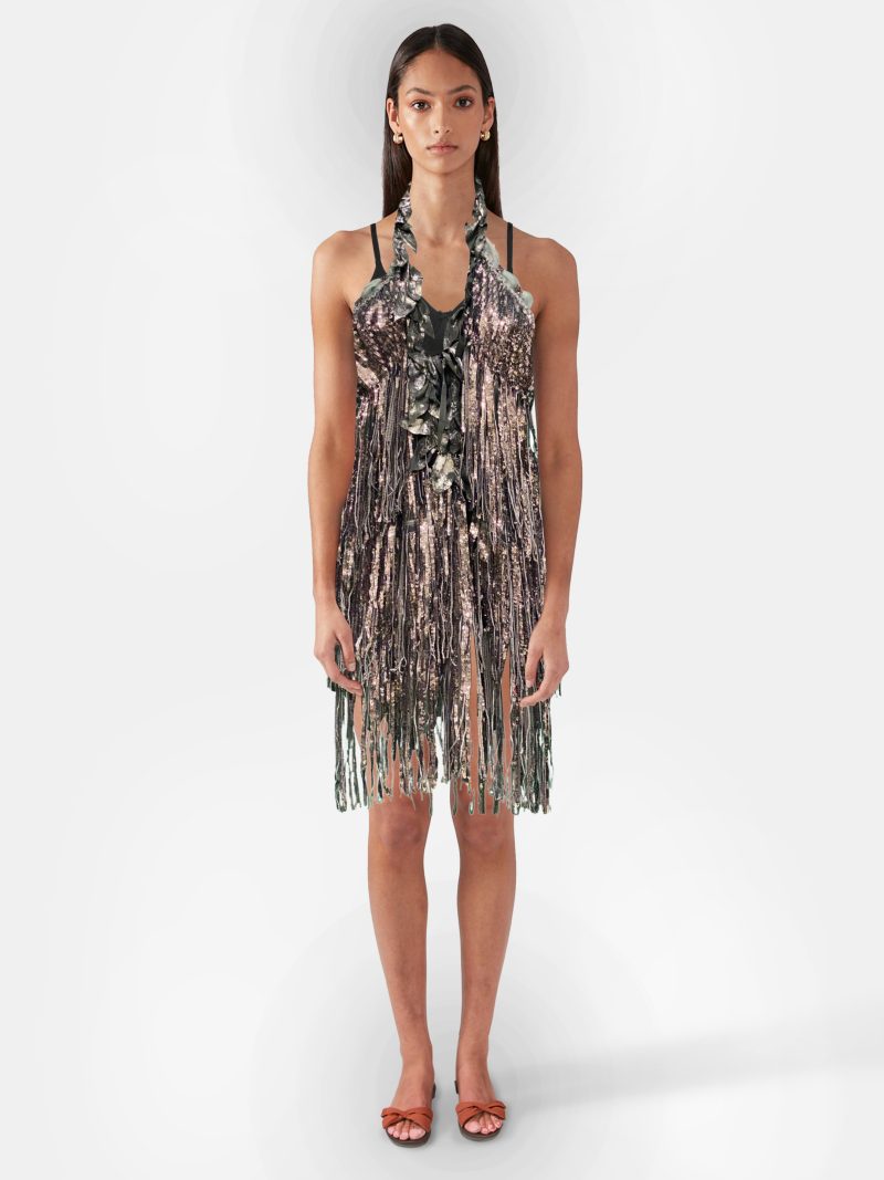 Bobo Marché Silver Gown Dress - Image 2