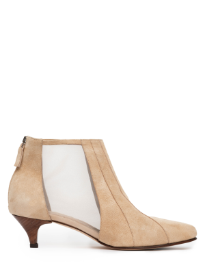 Singular By Tainara Cruvinel Tan/Beige Ankle Boot