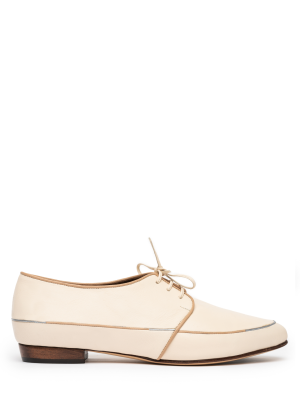 Singular By Tainara Cruvinel Ivory/Cream Oxfords Flat