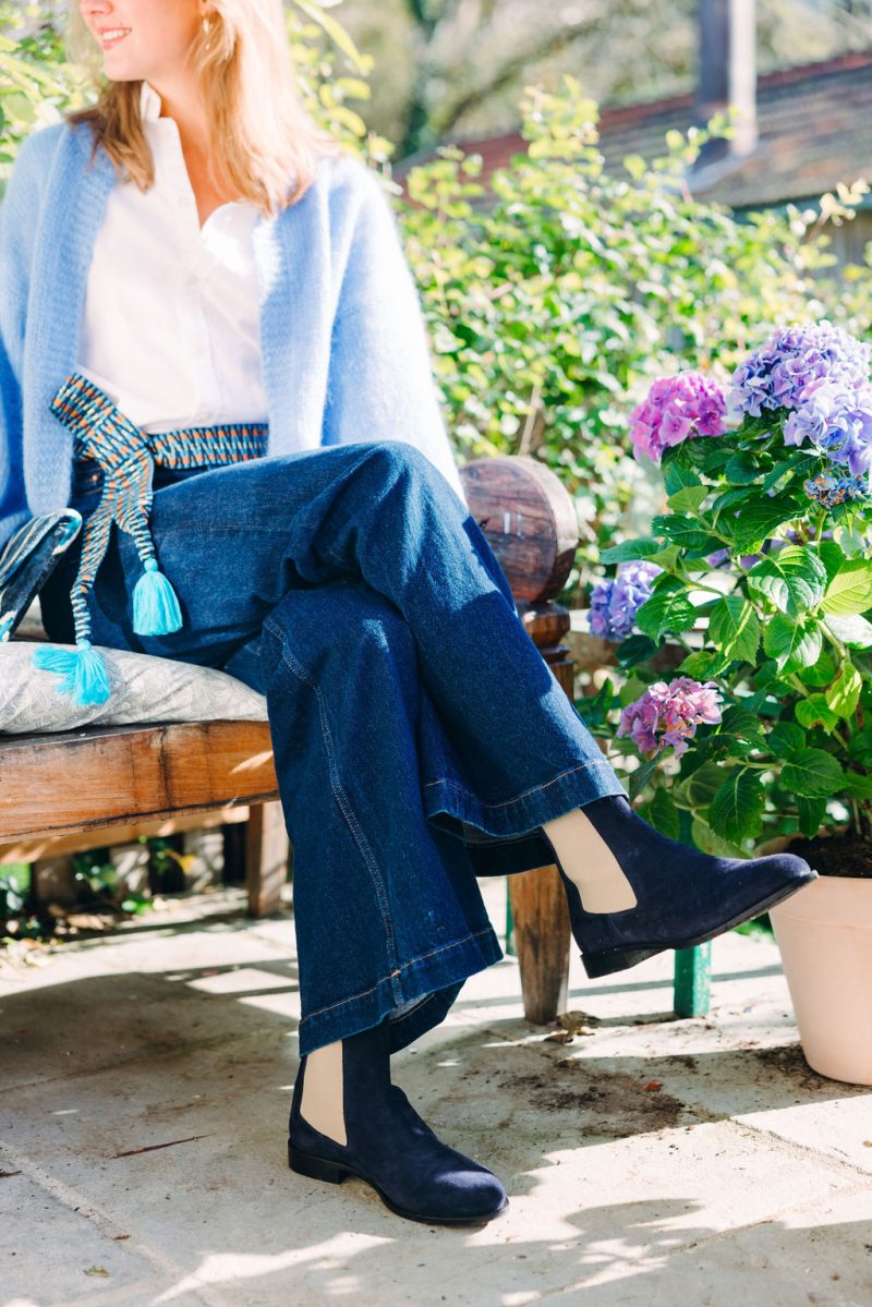 Bellas Blue Flat Boot - Image 4
