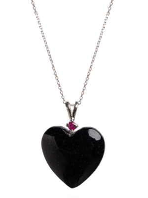 Jade Arcadia Black Jade And Ruby Pendant
