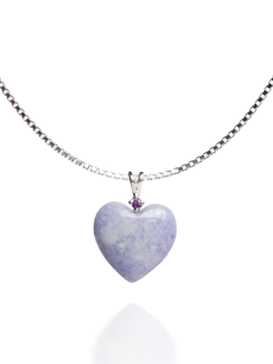 Jade Arcadia Jade Heart And Amethyst Pendant