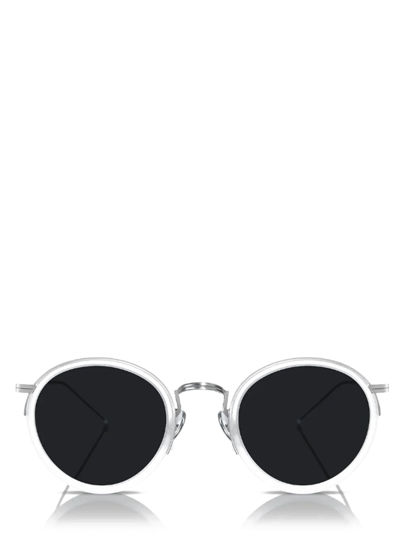 Cossino White Round Sunglasses