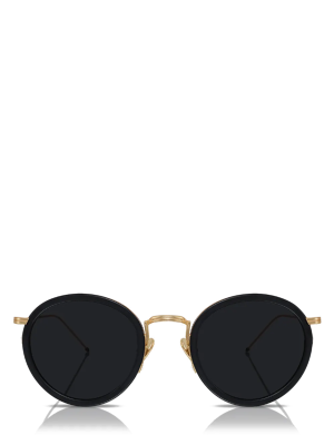 Cossino Black Round Sunglasses