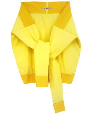 ELENA RUDENKO puffy sweater scarf lime yellow
