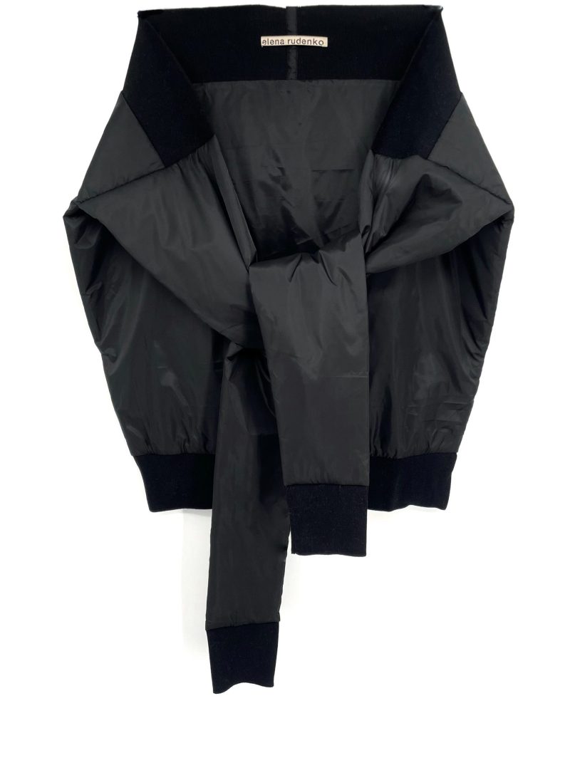 ELENA RUDENKO black puffy sweater-scarf