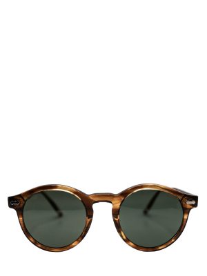 Out East Eyewear Lakewood Light Tortoise Round Sunglasses