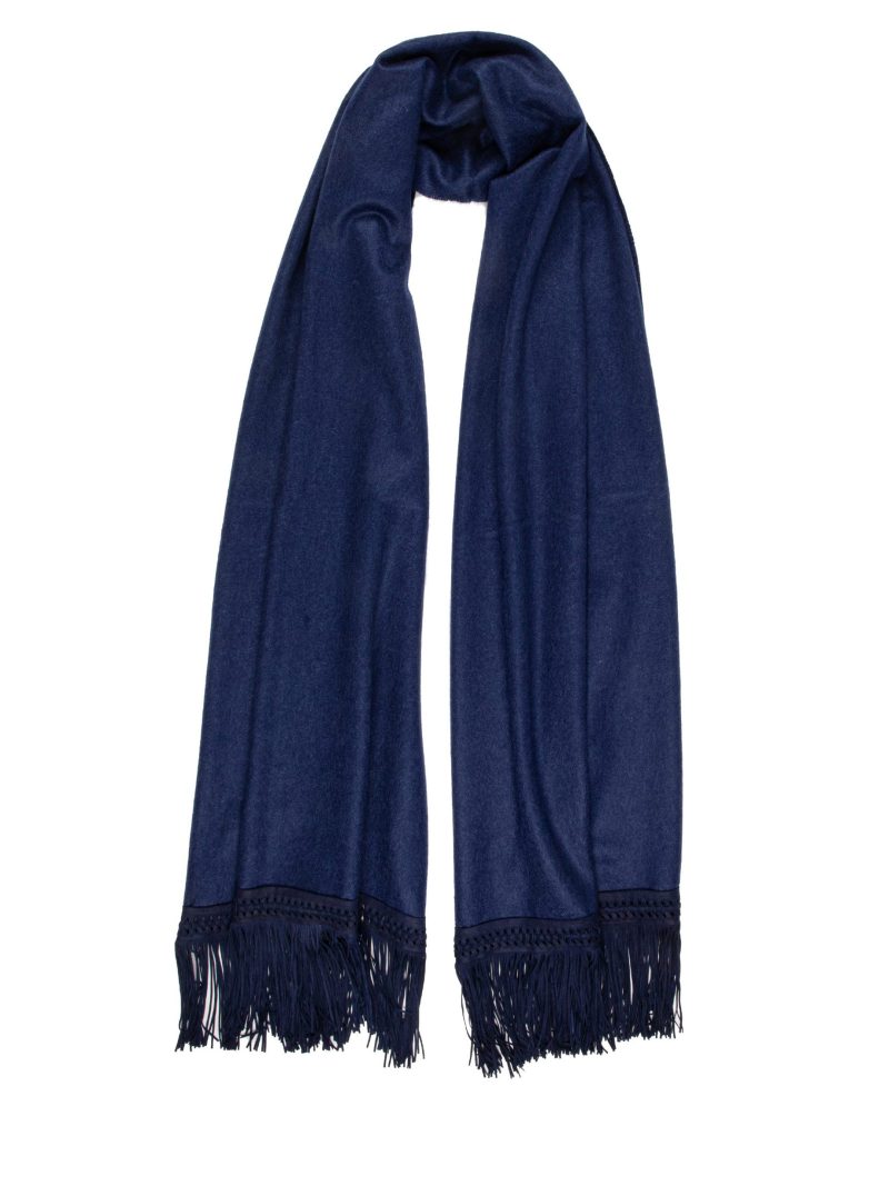 Palm & Agave Blue Cashmere Scarf