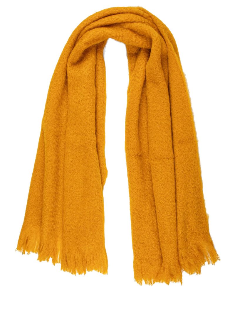 Palm & Agave Yellow Mohair Scarf