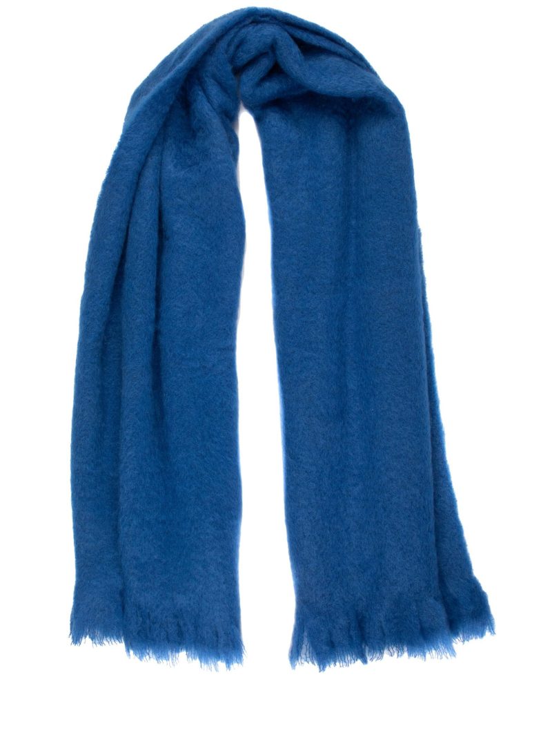 Palm & Agave Blue Mohair Scarf