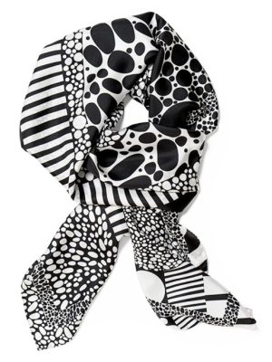 POEMET 'Monochrome' Silk Scarf