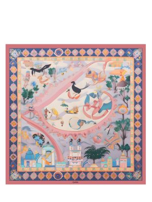 Qoffah Pink Silk Scarf