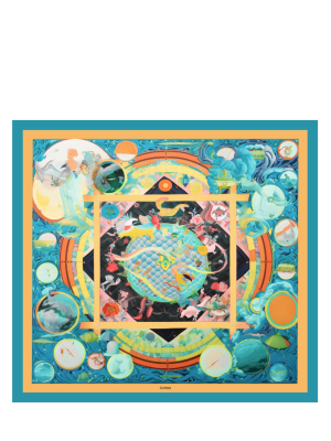 Qoffah Multi-Color Silk Scarf