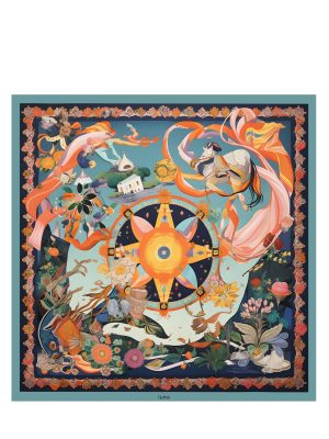 Qoffah Multi-Color Silk Scarf