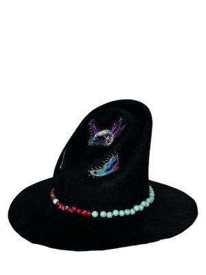 Rosa Isela Tesoro Black Fashion Hat