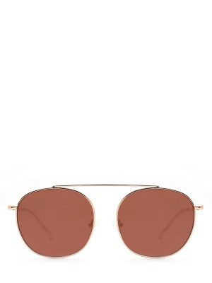 Velenci Rose Gold Round Sunglasses