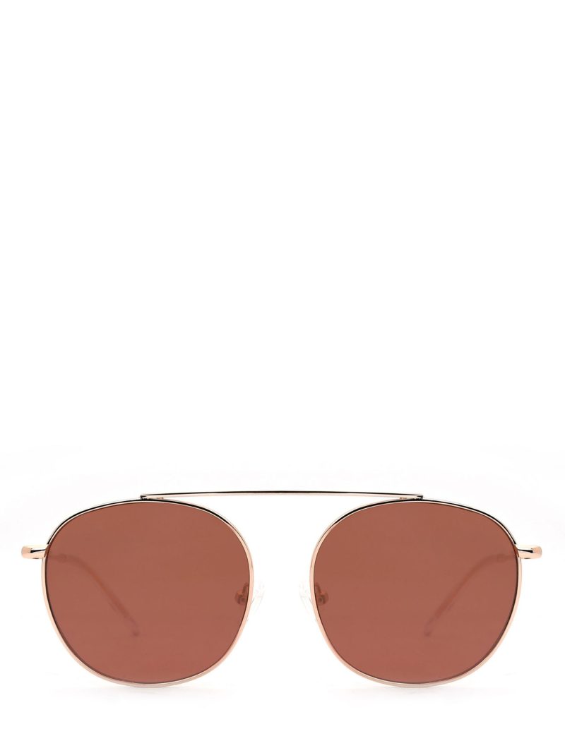 Velenci Rose Gold Round Sunglasses