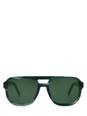 Velenci Green Aviator Sunglasses