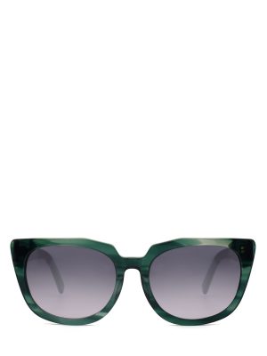Velenci Green Cat-Eye Sunglasses