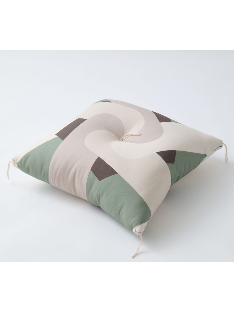 FUTON TOKYO Zabuton (Japanese Cushion) "COTTON WA" Square/Green - Image 2