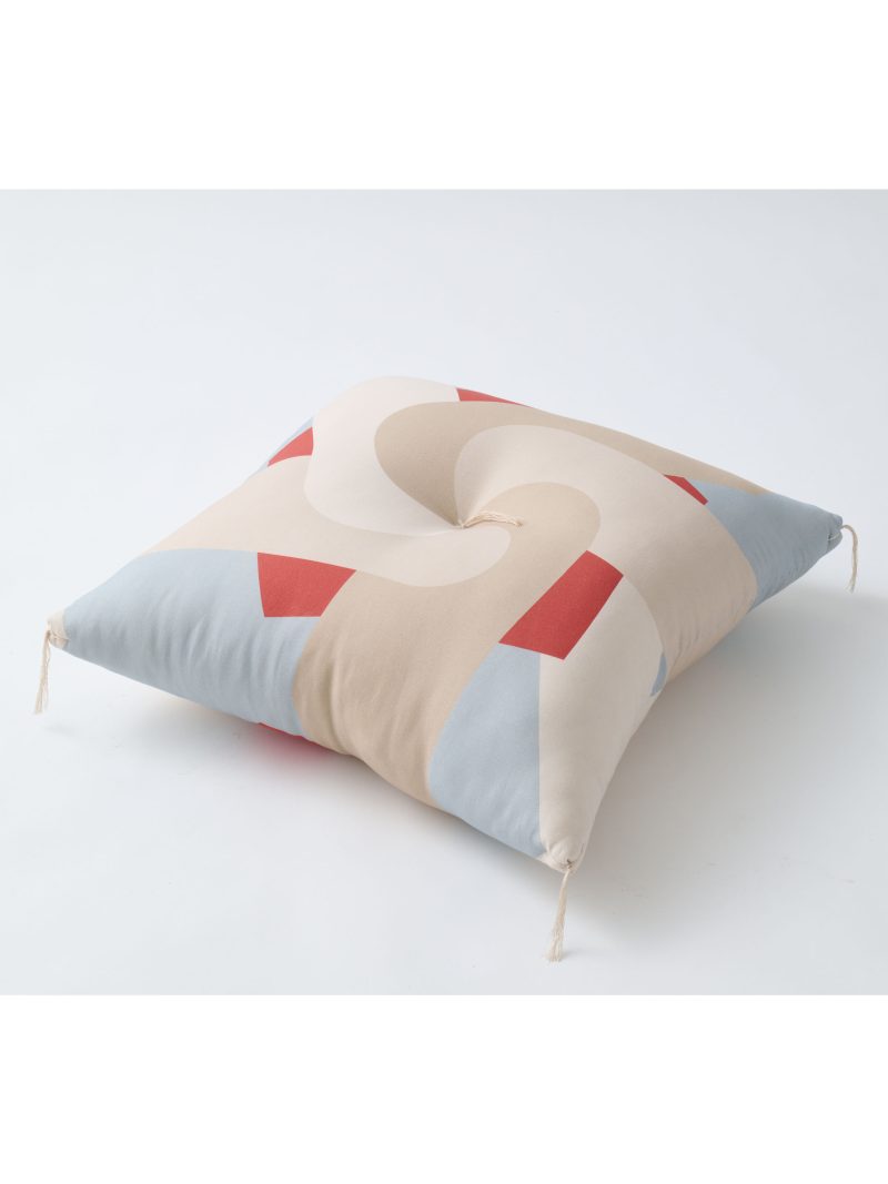 FUTON TOKYO Zabuton (Japanese Cushion) "COTTON WA" Square/Red - Image 2
