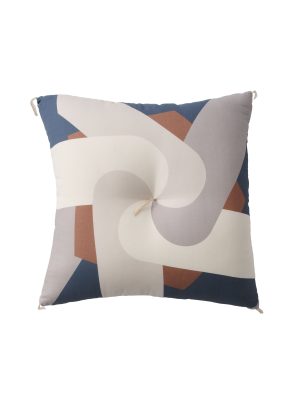 FUTON TOKYO Zabuton (Japanese Cushion) "COTTON WA"/Blue