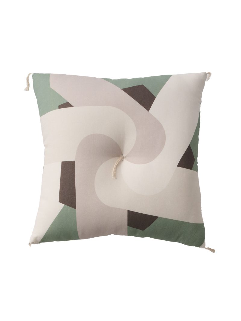 FUTON TOKYO Zabuton (Japanese Cushion) "COTTON WA" Square/Green