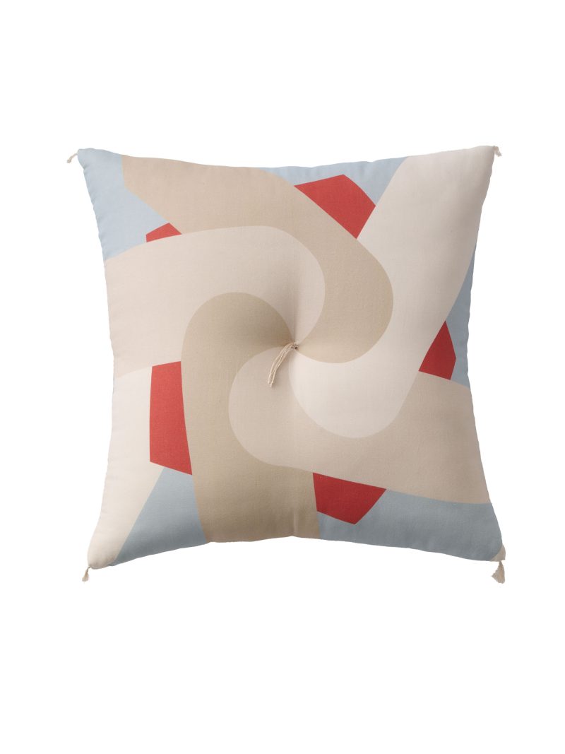 FUTON TOKYO Zabuton (Japanese Cushion) "COTTON WA" Square/Red