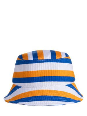 Fefeti Multi-Color Orange, White, Blue Bucket Hat