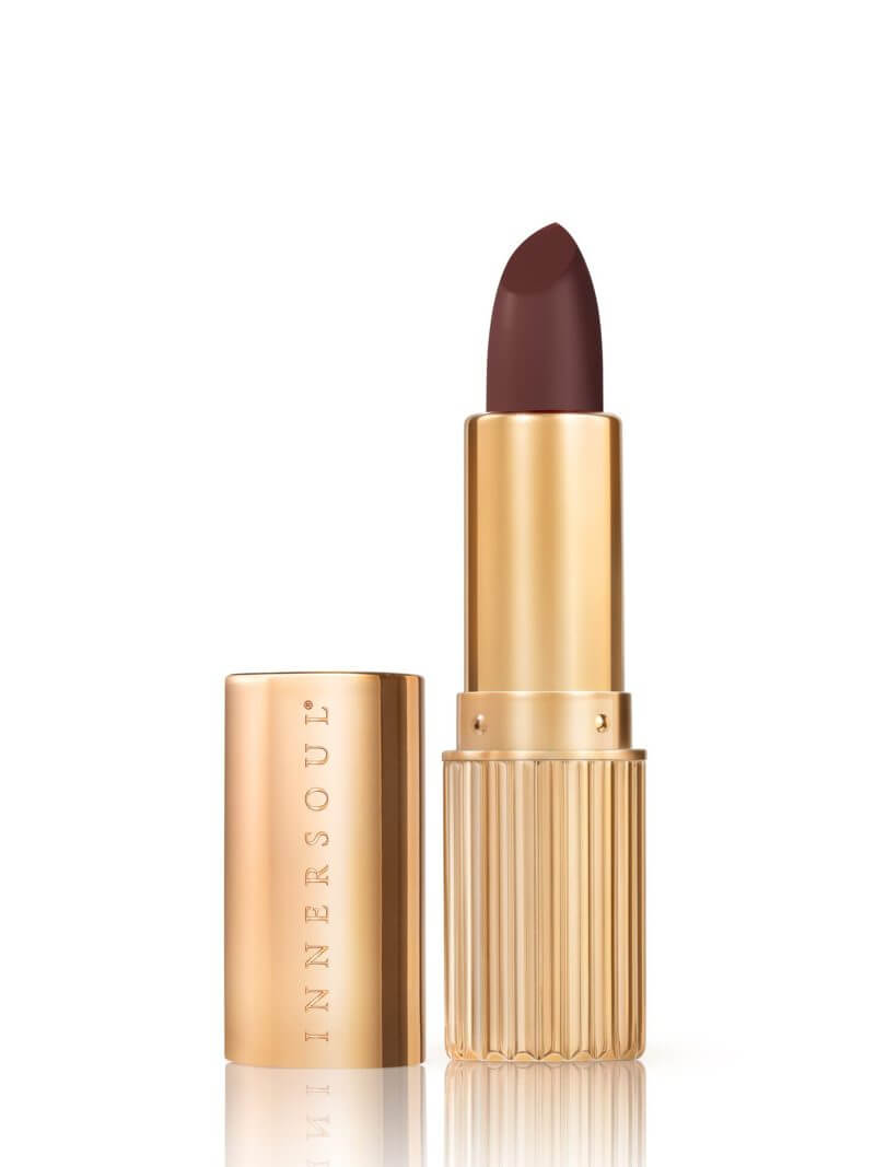 INNERSOUL Deep Wine Satin Matte Lipstick Lipstick Long-Wearing Full Matte Normal Stick Lip Makeup