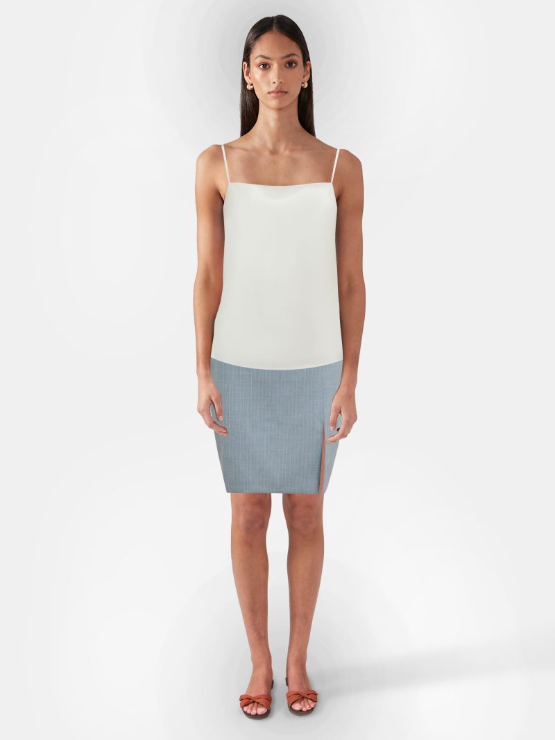 Me Esse Blue Knee Length Skirt - Image 2