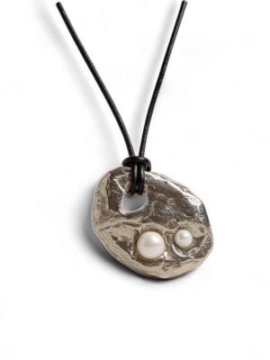 Martina Rozenberg Smira Jewelry Black Silver Pendant