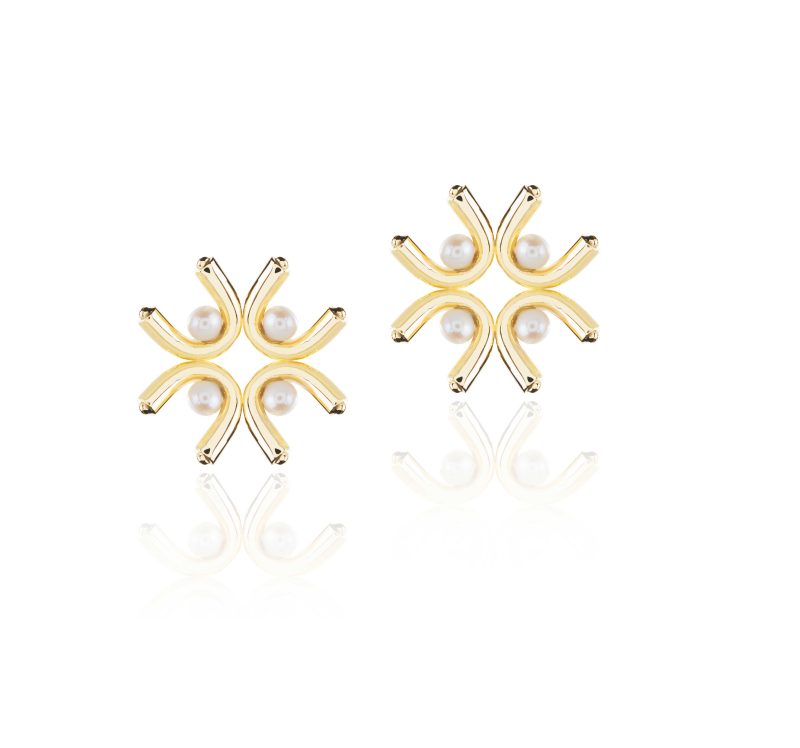 Cyntia Tomi Yellow Faux Pearl Earrings - Image 3