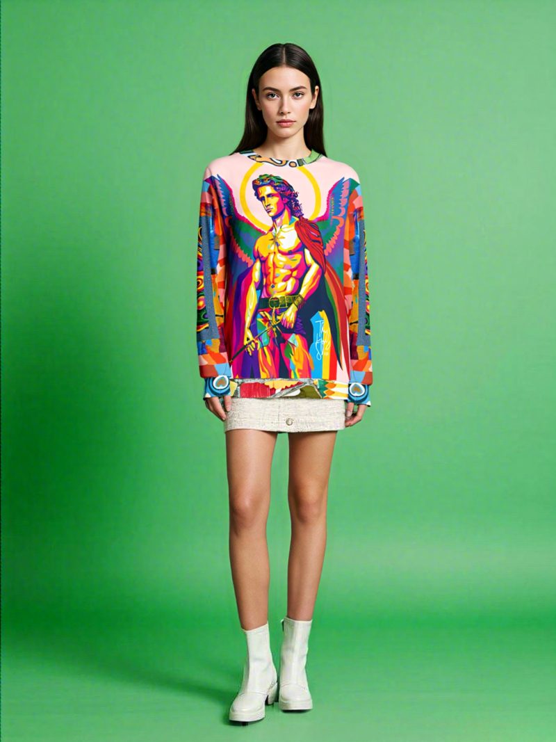 SingleTree Lane Archangel Michael Flipside Duo Wearable Art Top - Image 6