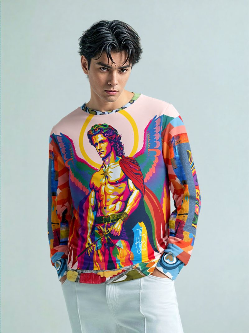 SingleTree Lane Archangel Michael Flipside Duo Wearable Art Top - Image 4