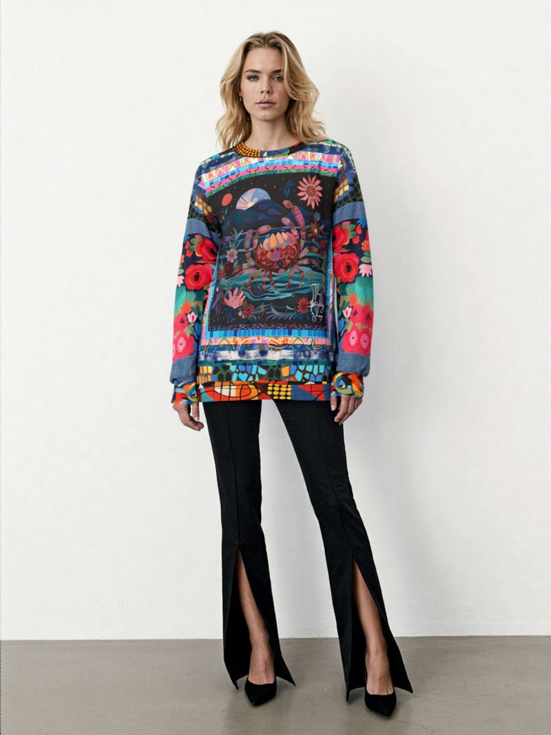 SingleTree Lane Crab Of The Full Moon Wearable Art Top - Image 6