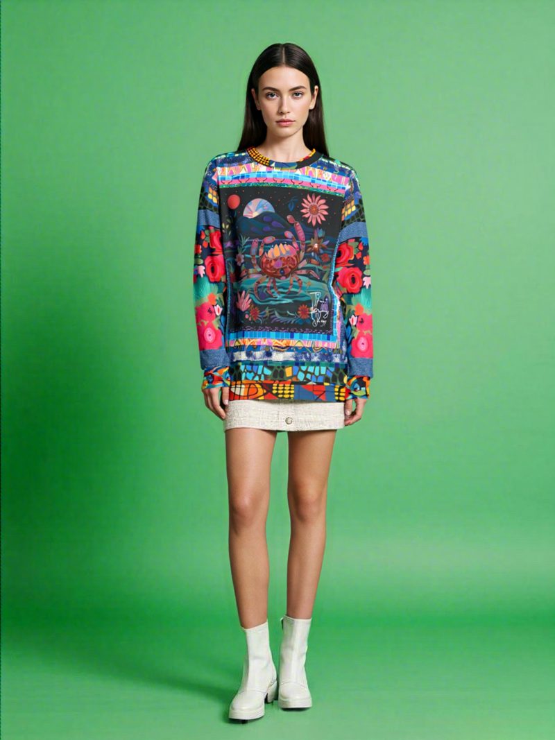 SingleTree Lane Crab Of The Full Moon Wearable Art Top - Image 5