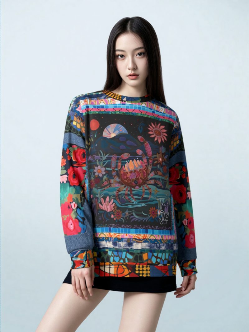 SingleTree Lane Crab Of The Full Moon Wearable Art Top - Image 2