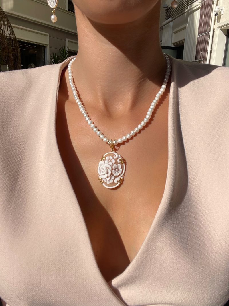 Studio Dust To Gold Italy Secret Garden Cameo Freshwater Pearls - Image 9