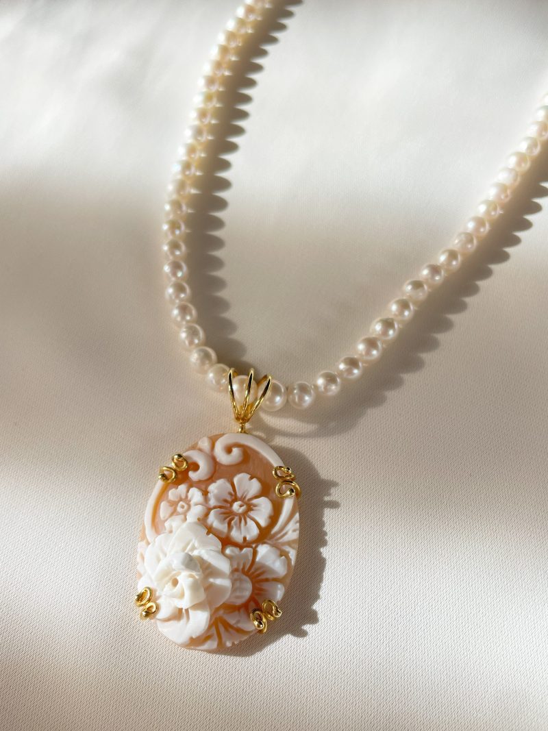 Studio Dust To Gold Italy Secret Garden Cameo Freshwater Pearls - Image 8