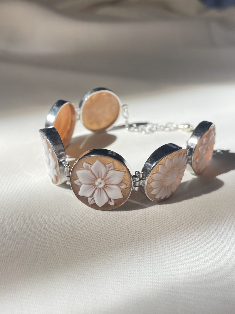 Studio Dust To Gold Italy Floral Cameo Bracelet - Image 2